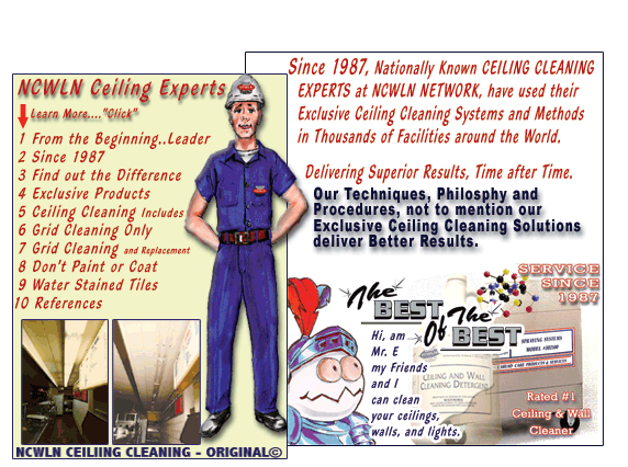 Professional ceiling cleaning and restoration