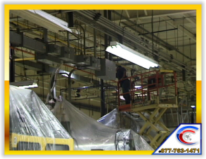 Exposed Overhead Structure cleaning for Manufacturing Plant