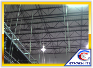 Exposed Structure Cleaning of a specialty ceiling system for a large retailer