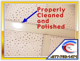 Here is what your grids/t-Bar and diffusers will look like using our diffuser and grid polish to restore you acoustical ceilings. Here is what your grids/t-Bar and diffusers will look like using our diffuser and grid polish to restore you acoustical ceilings.