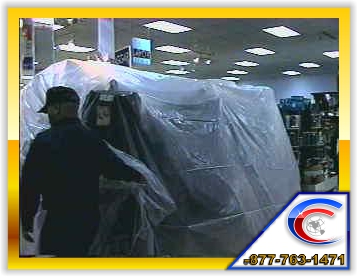 We carefully cover up the merchandise and protect your area. We carefully cover up the merchandise and protect your area.